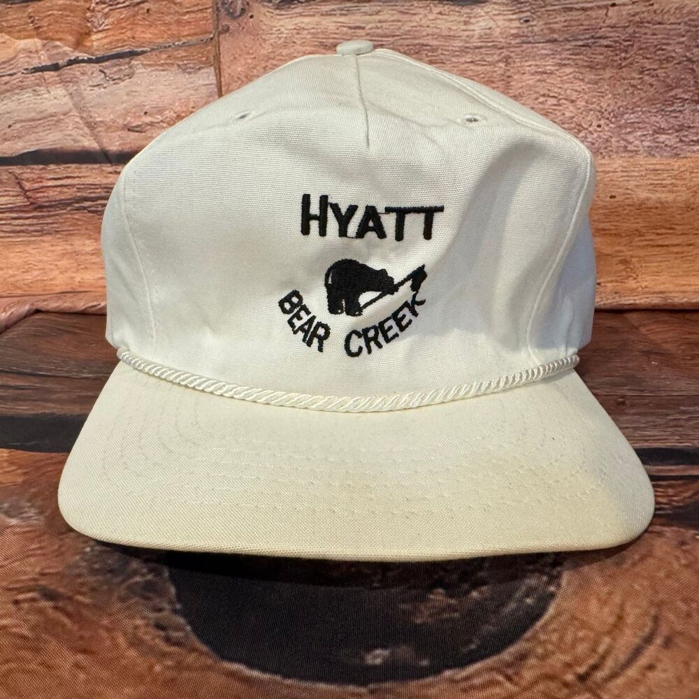 TEXACE Hyatt Bear Creek Baseball Cap Men's Adjustable Ivory Rope Hat NOSWETT